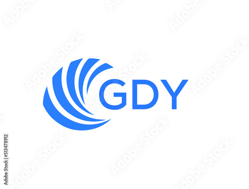 GDY Flat accounting logo design on white background. GDY creative initials Growth graph letter logo concept. GDY business finance logo design. VVV