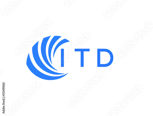 ITD Flat accounting logo design on white background. ITD creative initials Growth graph letter logo concept. ITD business finance logo design. 