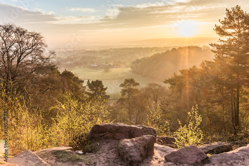 Sunrise over Alderley Edge, Cheshire