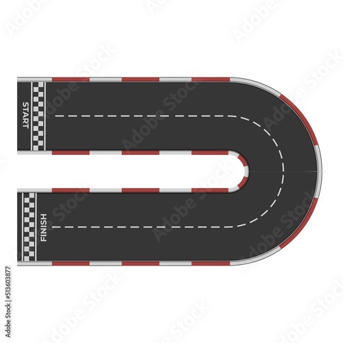 Imola racetrack icon cartoon vector. Car circuit. Top map