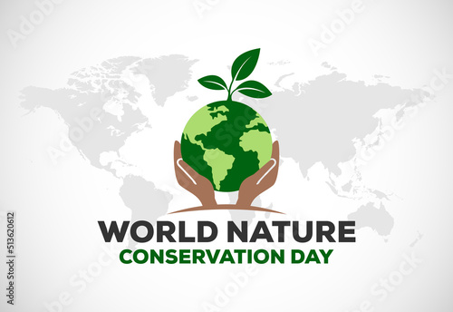 World nature conservation day vector illustration