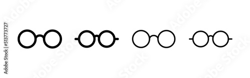 Glasses icon vector. Glasses sign and symbol