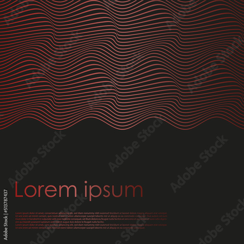 Abstract geometric background. Vector image of 3d waves. 