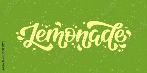 Lemonade Lettering Vector illustration. Template for label, clothes, t shirt, cover, poster, post card, banner, social media