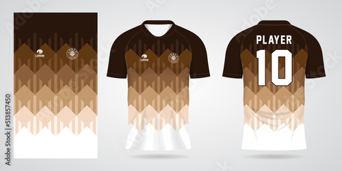 brown football jersey sport design template