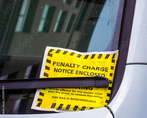 Parking Ticket on a car Windscreen