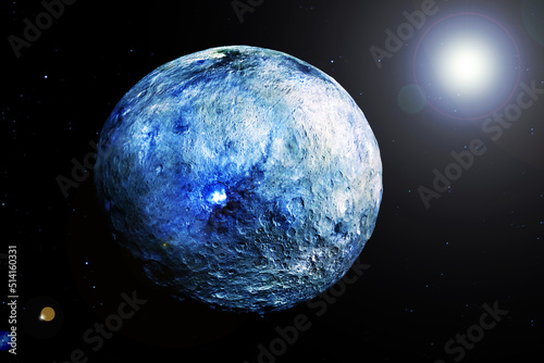 Ceres, dwarf planet. Elements of this image furnished by NASA