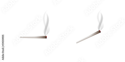 Dope weed cigarette spliff vector illustration. Hashish pipe, cannabis rolled in paper.