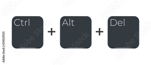 Ctrl, alt and del ,Three buttons for fix computer hanging problem