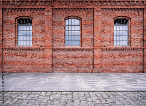 Old empty building facade with copy space