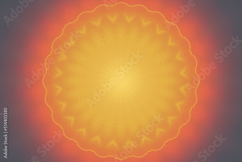 Wzorzyste pomarańczowe słońce