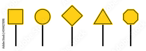 Blank traffic board icon. Road sign icon, vector illustration