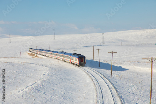 Eastern Express in the Winter Season, Eastern Anatolia, Kars Turkey