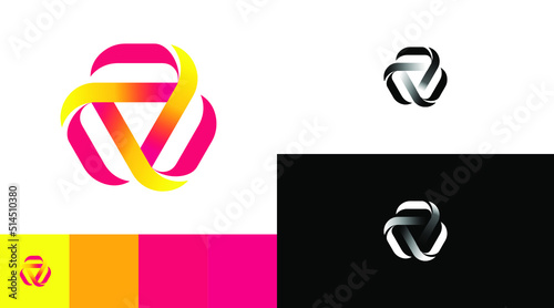 Triangle Trilogy Trinity Logo Design Concept