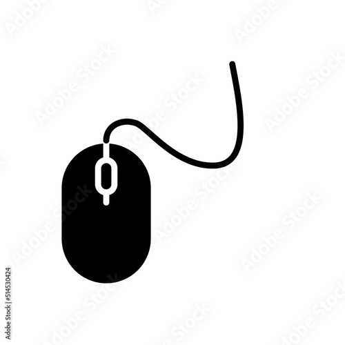 Mysz komputerowa z kablem - ikona wektorwa