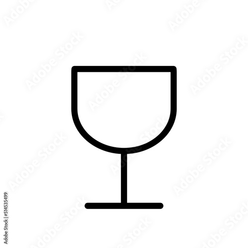 Kieliszek do wina, alkohol - ikona wektorowa