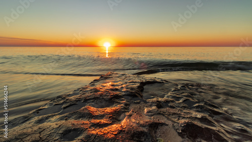 zachod słóńca Rusinowo, morze bałtyckie