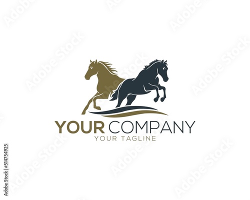 Horse Logo Vector illustration Best For Sport Races Logo Design Template.