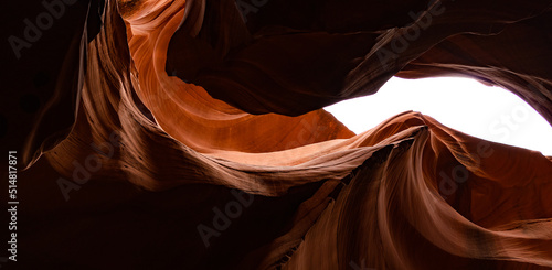 Antelope Canyon, Arizona, stunning natural sandstone cave located on Navajo land, background, travel concept