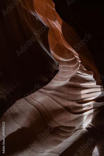 Antelope Canyon, Arizona, detail natural sandstone cave located on Navajo land, background, travel concept dune