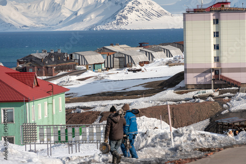 Barentsburg, russian village in Spitsbergen Island, Svalbard