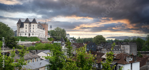 View of the castle of Pau in France