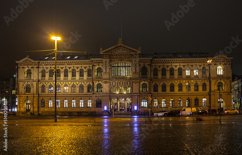 Famous Ateneum Art Museum at evening in Helsinki, Finland