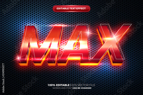 super max speed glow metal steel cinematic 3d editable text effect