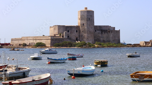 Trapani, Sicily (Italy): medieval Castle of Dovecote (Castello della Colombaia), also called Peliade Tower or Sea Castle