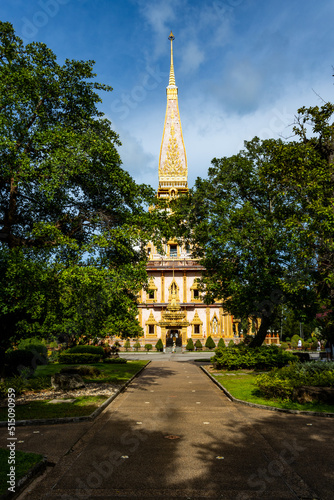 Pagoda of Wat Chalong temple, Phuket, Thailand.