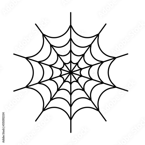 spider web vector illustration line art logo icon