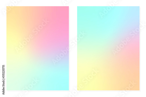 Abstract tender pastel coral and teal blue vibrant gradient colors backgrounds for fashion flyer, brochure design. Set of soft, delicate wallpaper for mobile apps, vector banner, posterer