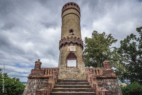 Observation tower from 1895 in Cedynia town in West Pomeranian region, Poland