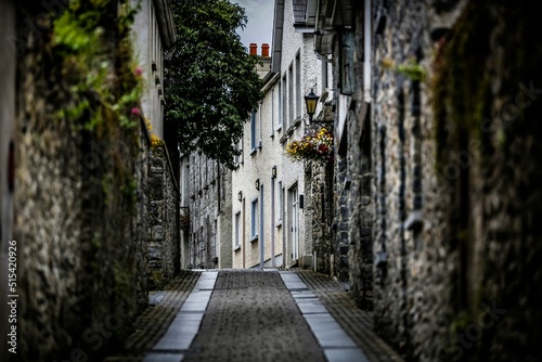 Kilkenny narrow alley with its beautiful architecture, Ireland