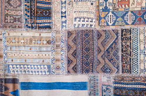 Background of antique handmade turkish kilim rugs