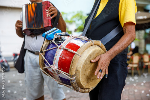 Street musicians in the Dominican Republic. Santo Domingo Columbus Park, Colonial Zone.