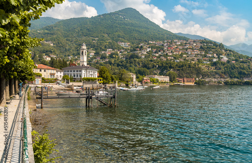Lakefront of Cernobbio, the popular holiday resort on the shore of Lake Como, Lombardy, Italy