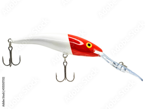 Fishing, fishing wobblers, fish, fishing lures, fishing tackle on a white background