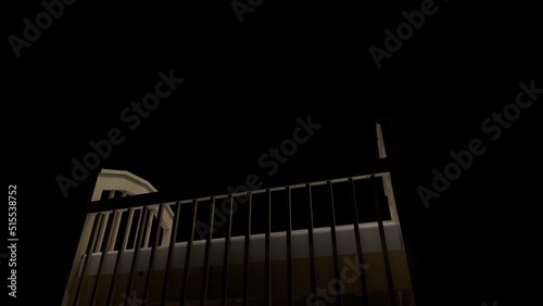 baby crib in the dark