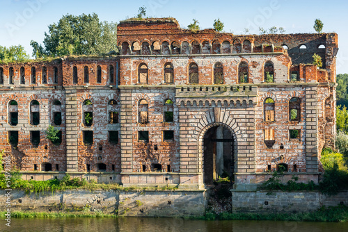 Nowy Dwor Mazowiecki, Poland - August 12, 2021. Granary of the Modlin Fortress in Summer