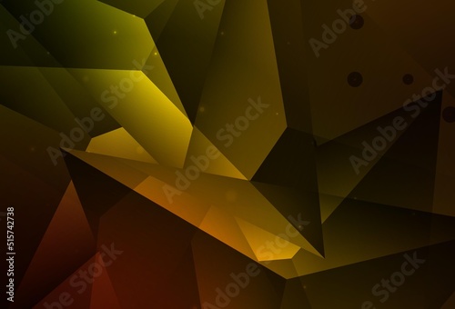 Dark Yellow vector Beautiful colored illustration with blurred circles in nature style.