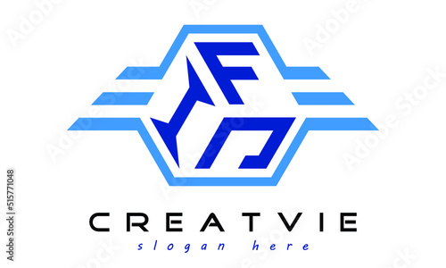 IFJ three letter geometrical wings logo design vector template. wordmark logo | emblem logo | monogram logo | initial letter logo | typography logo | business logo | minimalist logo |