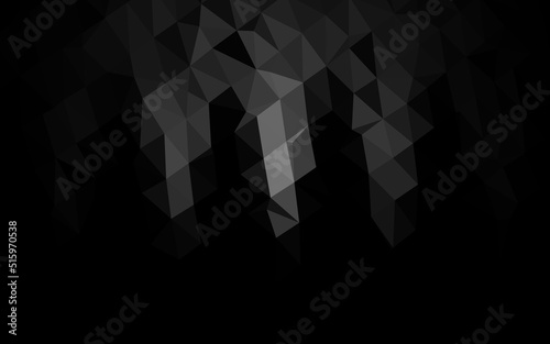 Dark Silver, Gray vector polygonal pattern.