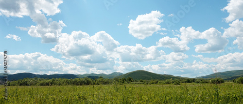 East Kazakhastan landscape, mountains and fields