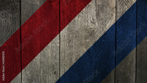 Netherlands flag. Netherlands flag on a wooden board