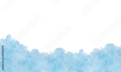 blue Brushed Painted Abstract Background. Brush stroked painting.