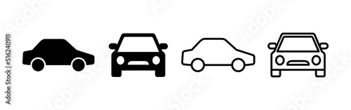 Car icon vector. car sign and symbol. small sedan