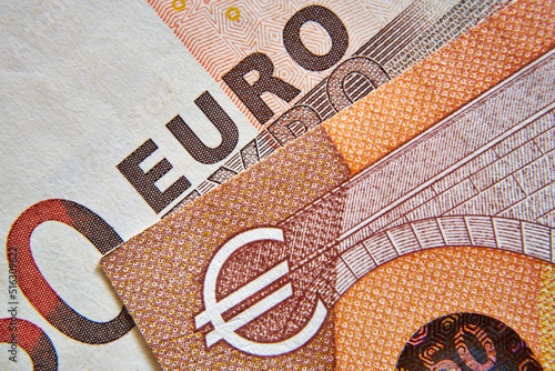 banknoty 50 euro w przybliżeniu , 50 euro banknotes approximately