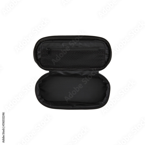 open eyeglass case isolated on white background with clipping path