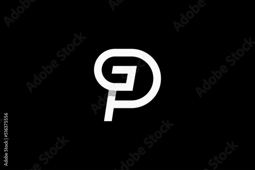 Initial letter GP logo design vector illustration.